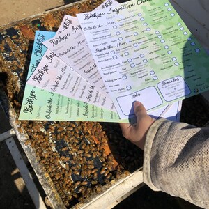 Beige Honeycomb Beehive Inspection Checklist ~ Beekeeping Notes ~ Honey ...