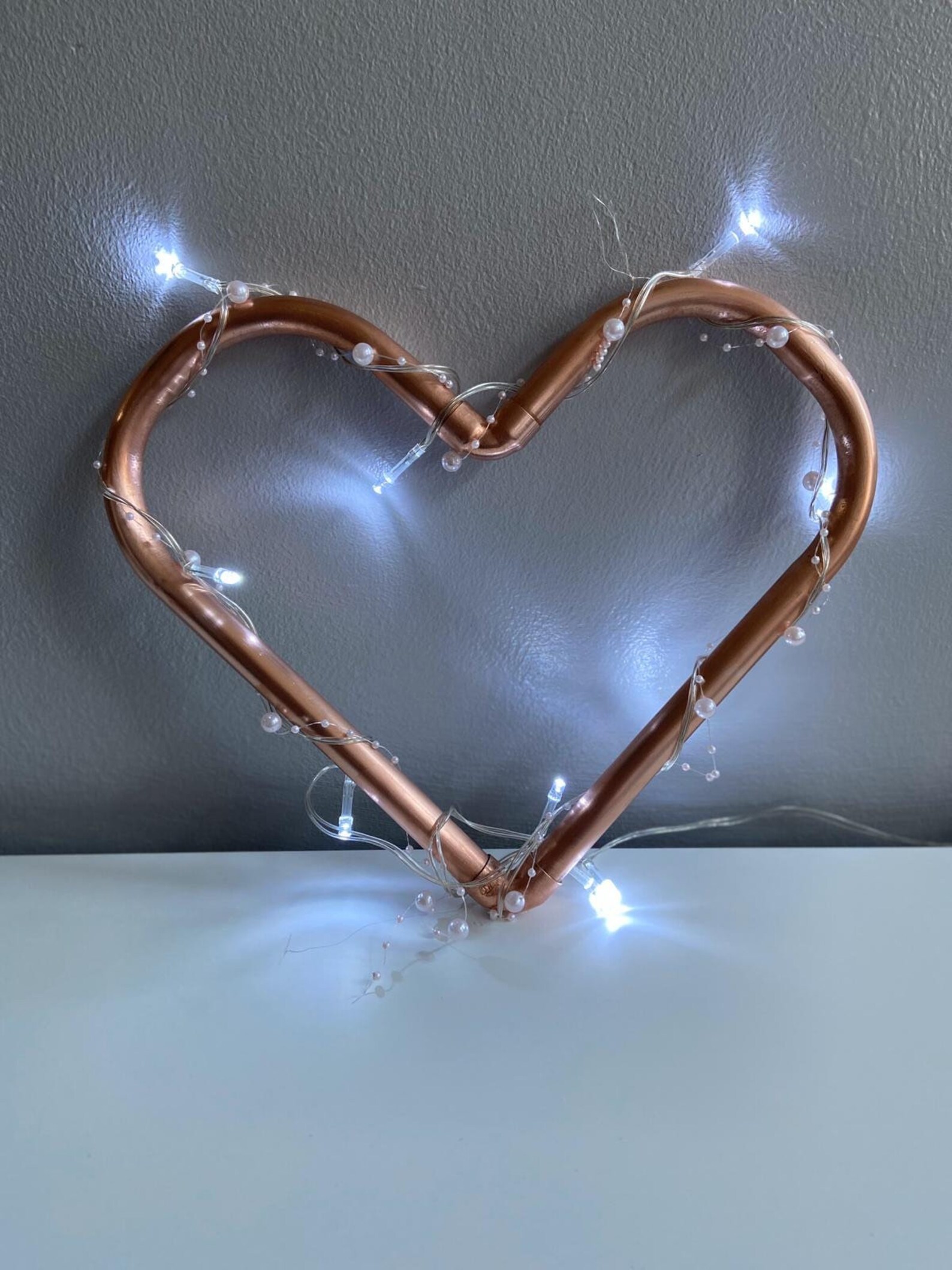 Handmade Copper Pipe Love Heart Decoration Gift Present Etsy