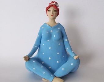 Artwork, Handmade, Ceramic, Figure, Sculpture, Modern Figurine, Home Decor, Clay art