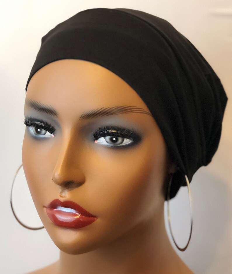 Satin Lined Slouchy Beanie Hair Protection Natural Hair Etsy