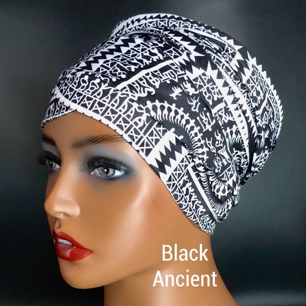 Value Head wrap, Turban, black, Boho head wrap, pre-tied turban, hair scarf, long head wrap, natural hair, easy headwrap, hair protection