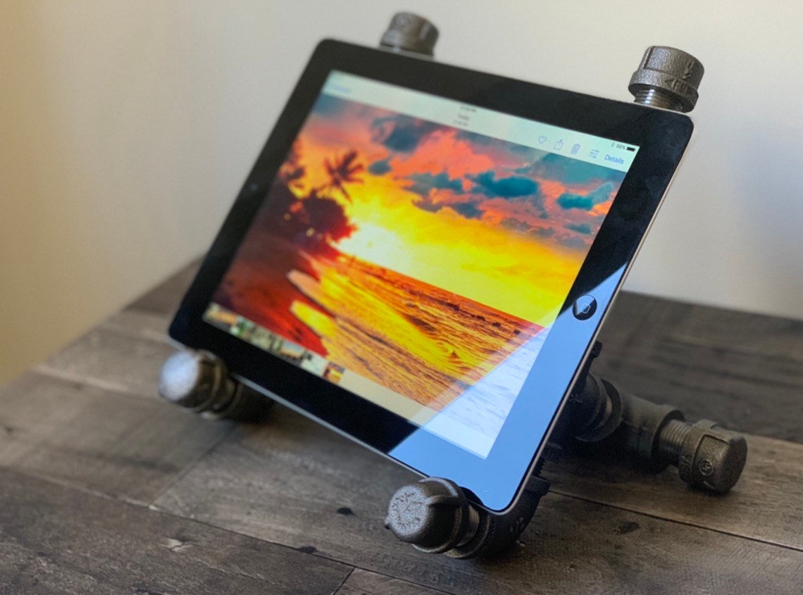 Industrial Pipe Ipad Stand Industrial Pipe Tablet Stand Ipad Etsy