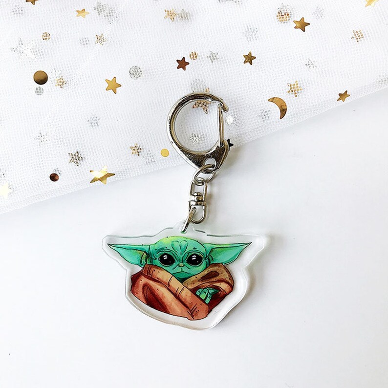 Cute Baby Yoda keychain Star Wars Merchandise custom made Etsy
