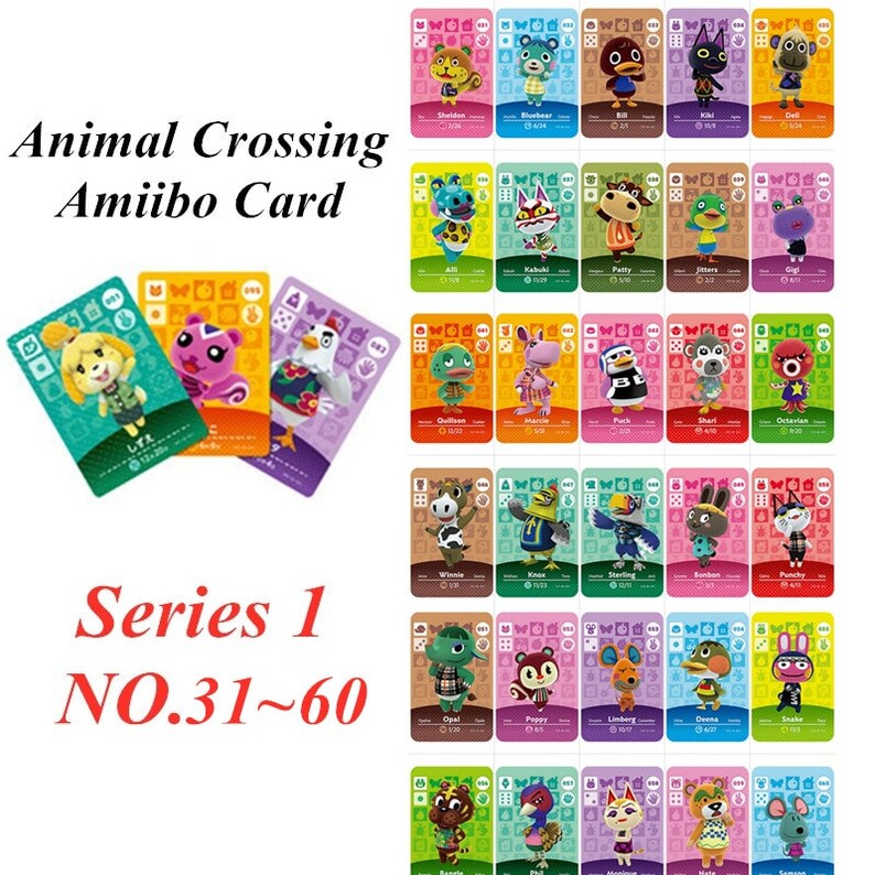 Animal Crossing New Horizons Cards Amiibo NFC Card for | Etsy