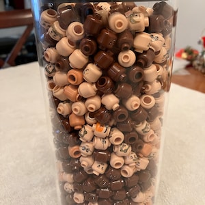 Lego Minifigur Hellbraune Köpfe: (10x) Zufalls Kopf Lot, Hautfarben, Vielfalt Köpfe