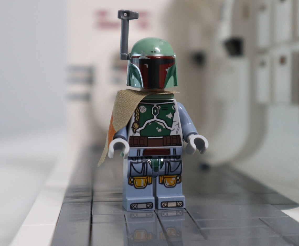 New Lego Star Wars Boba Fett Minifigure with cape Etsy