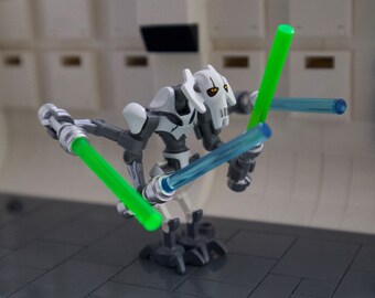 Genuine Lego Star Wars General Grievous Minifigure 75040 w/ light sabers 