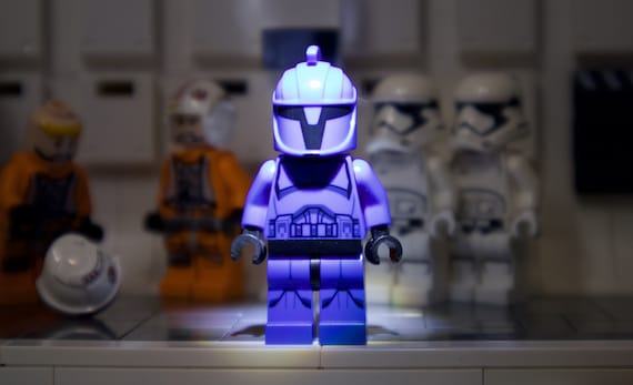 Lego Star Wars Senate Commando Minifig Keychain Clone Trooper NEW 