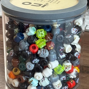 Lego Minifigure Alien Heads: (10x) Random Head Lot, Random Colours, Diversity Heads