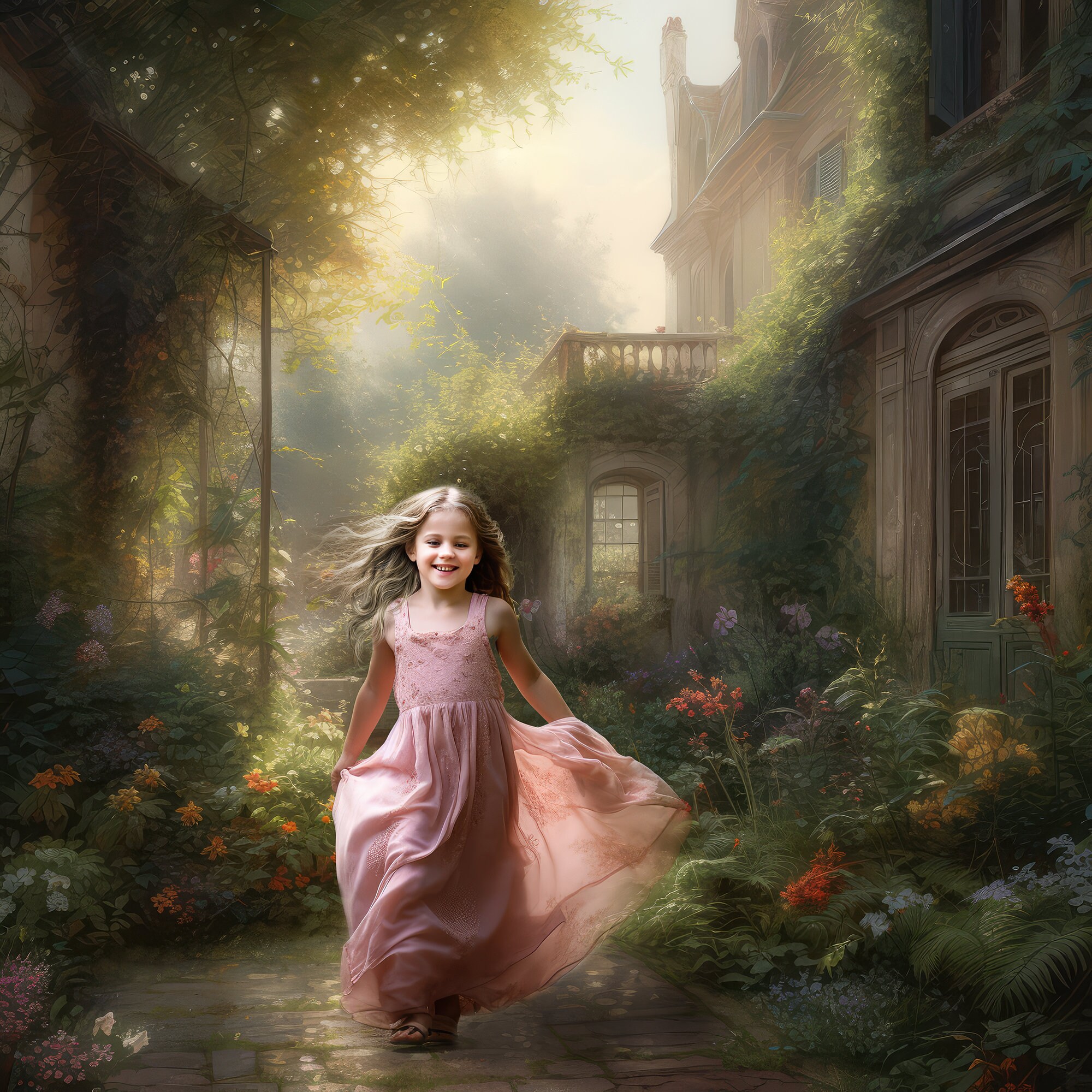 Secret Garden Backgrounds, Floral Garden Backdrops, Princess Background ...