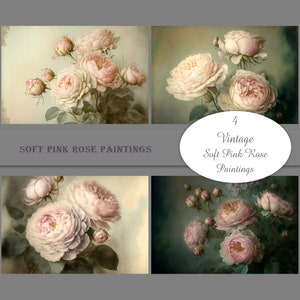 Soft Pink Rose Paintings