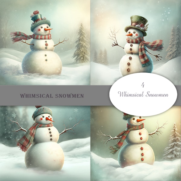 Whimsical Snowmen 2