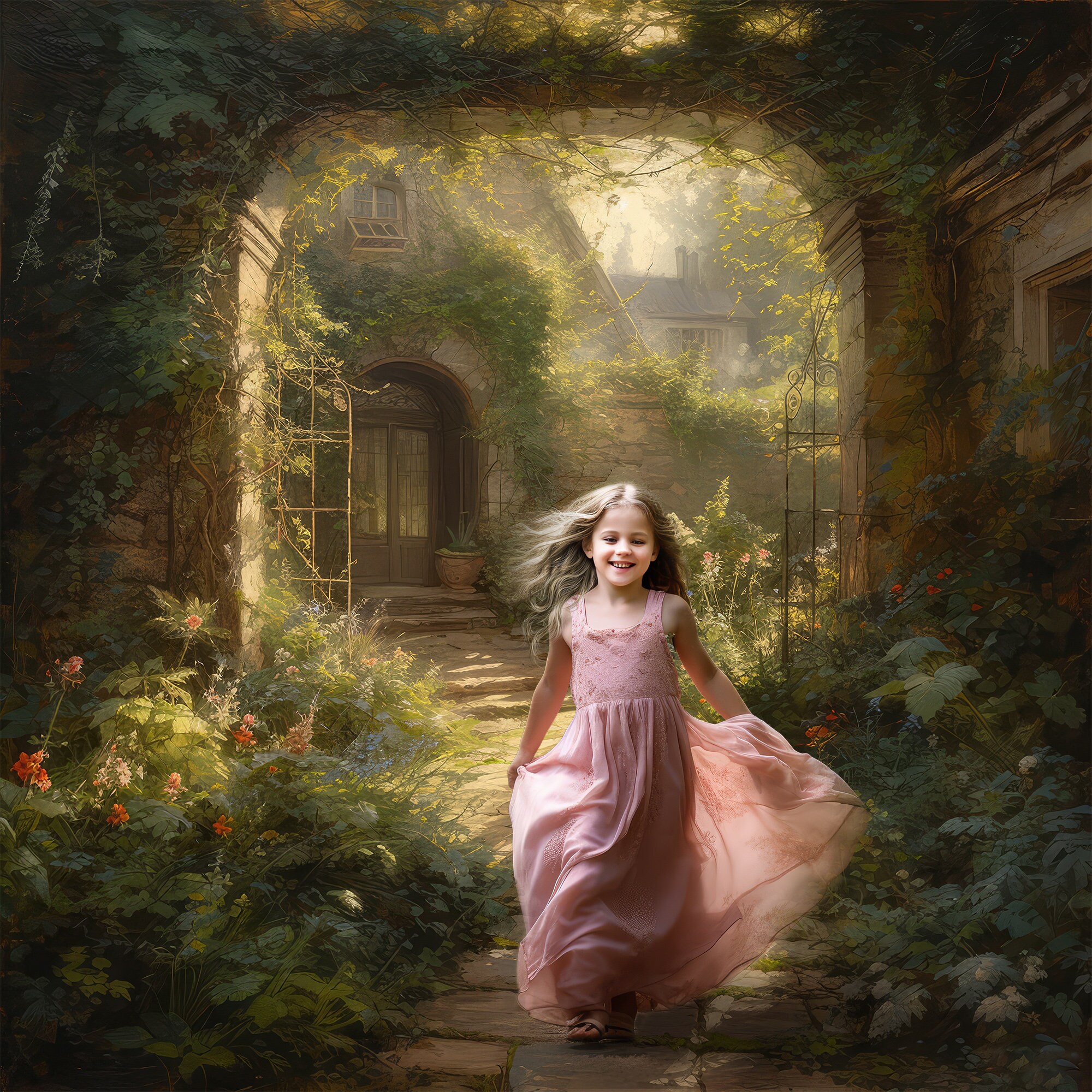 Secret Garden Backgrounds, Floral Garden Backdrops, Princess Background ...