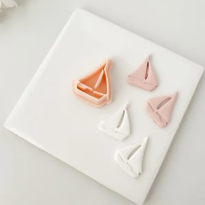 Sailboat Set Clay Cutter | Polymer Clay Cutter for DIY Nautical Earrings Ocean-Themed Jewelry and Handmade Coastal Accessories