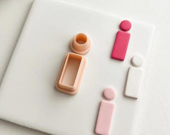 Rounded Rectangle Dangle Clay Cutter | Polymer Clay Cutter for DIY Modern Earrings Geometric Jewelry and Handmade