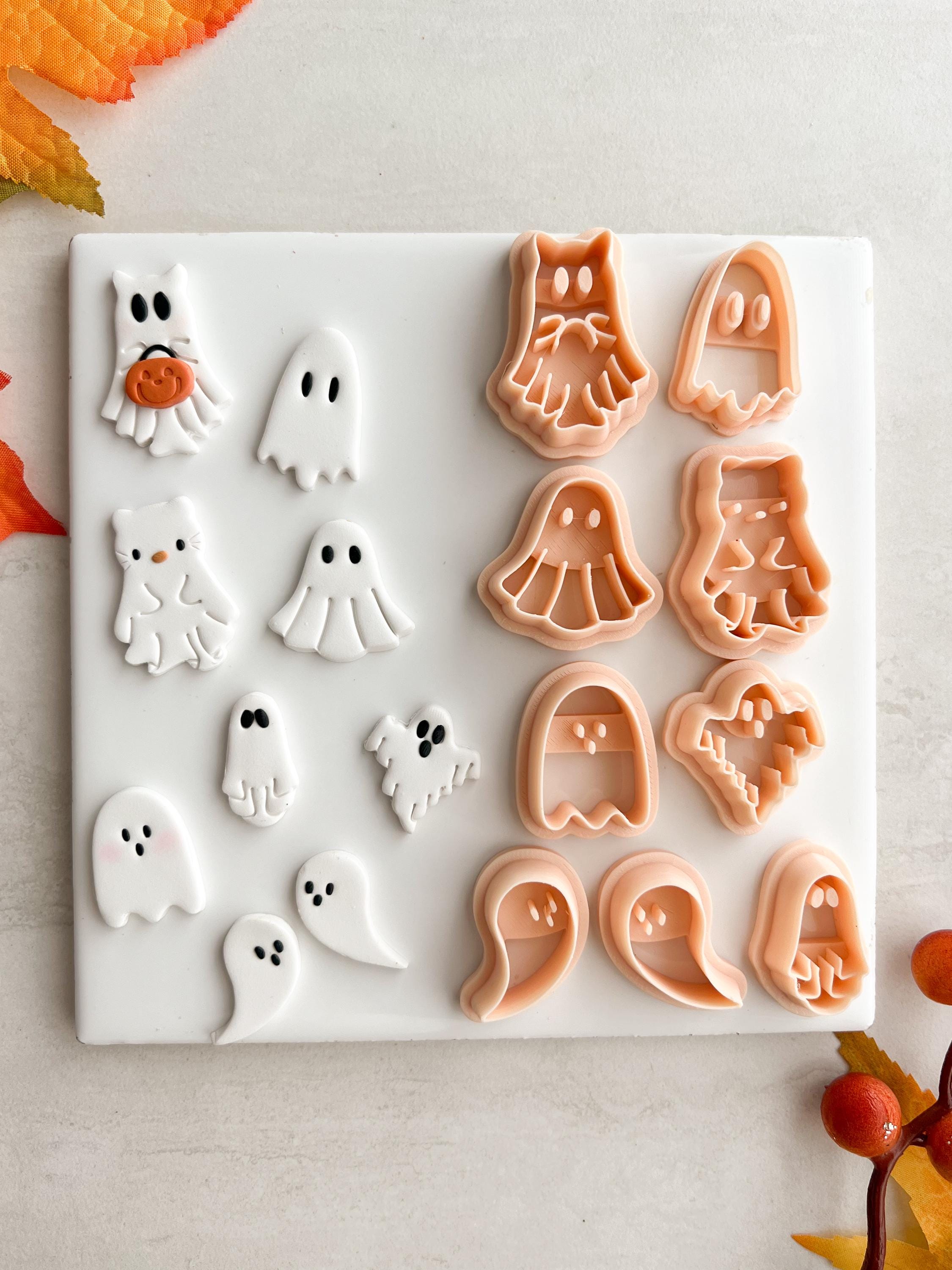 Ghost Bundle Clay Cutter Set  |  Ghost Shape Polymer Clay Cutter Set for Halloween Earrings and Spooky Fall Theme