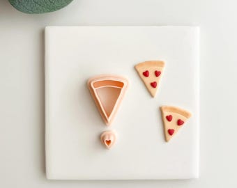 Herz Pizza Ausstecher | Fimo Ausstechform für DIY Food Ohrringe Niedlicher Pizza-Schmuck und handgemachter Accessoires