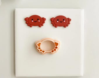 Crab No. 2 Clay Cutter | Polymer Clay Cutter for DIY Coastal Earrings Sea-Themed Jewelry and Handmade Summer Accessories