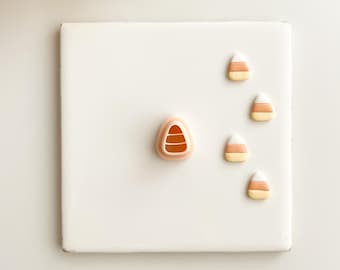 Candy Corn Clay Cutter  |  Candy Corn Polymer Clay Cutter for Halloween Earrings and Fall Sweet Treats