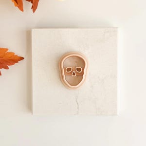 Skull Shape Clay Cutter | Halloween Skull Polymer Clay Cutter for DIY Earrings and Crafts