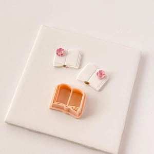 Open Book No. 2 Clay Cutter | Polymer Clay Cutter for DIY Book Lover Earrings Literary-Themed Jewelry and Handmade Accessories