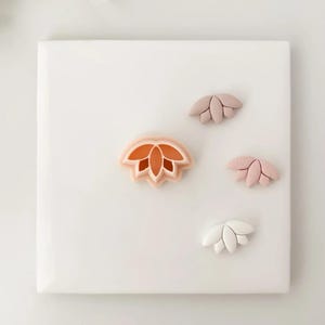 Lotus No. 2 Flower Clay Cutter | Flower Polymer Clay Cutter for DIY Meditation Earrings Nature Jewelry and Handmade Relaxation