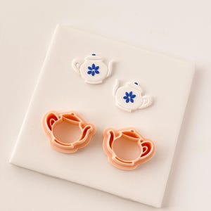 Teapot No. 2 Clay Cutter | Polymer Clay Cutter for DIY Tea Lover Earrings Vintage Jewelry and Handmade Cottagecore Accessories