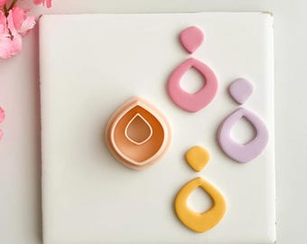 No. 2 Donut Diamond Cutout Clay Cutter | Polymer Clay Cutter for DIY Geometric Earrings Modern-Themed Jewelry and