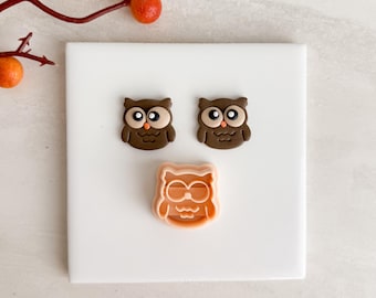 2025 Cute Owl Clay Cutter | Forest Animal Polymer Clay Cutter for Fall Earrings and Woodland Crafts