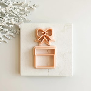 Christmas Present Clay Cutter | Polymer Clay Cutter for DIY Holiday Earrings Gift-Themed Jewelry and Festive Handmade