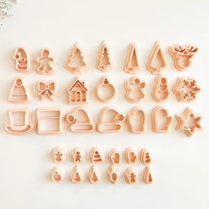 Christmas Bundle Clay Cutter Set | Polymer Clay Cutter Set for DIY Holiday Earrings Festive Jewelry and Seasonal Crafting