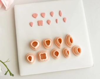 Micro Petal Clay Cutter Set | Polymer Clay Cutter Set for DIY Floral Earrings Botanical Jewelry and Handmade Nature Accessories