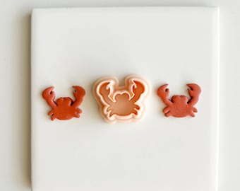 Crab No. 1 Clay Cutter | Polymer Clay Cutter for DIY Nautical Earrings Ocean-Themed Jewelry and Handmade Beach Accessories