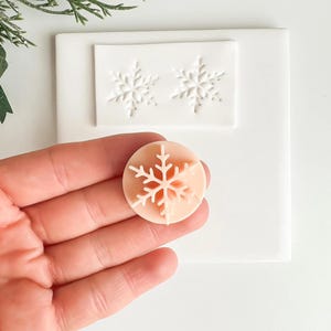 Snowflake Stamp Clay Cutter | Polymer Clay Cutter for DIY Winter Earrings Frosty Jewelry and Handmade Seasonal Accessories