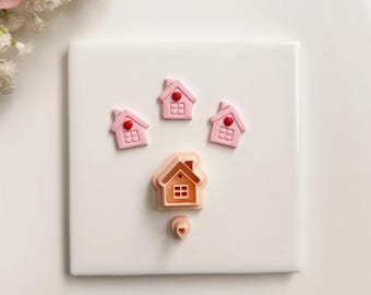 Gingerbread House No. 5 Clay Cutter | Polymer Clay Cutter for DIY Christmas Earrings Cookie-Themed Jewelry and