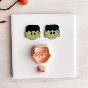 Frankenstein&#39;s Monster No. 2 Clay Cutter | Polymer Clay Cutter for DIY Halloween Earrings Spooky-Themed Jewelry