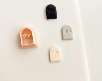 Tombstone Clay Cutter | Halloween Tombstone Polymer Clay Cutter for Spooky Earrings and Crafts