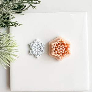 Snowflake No. 5 Clay Cutter | Christmas Snowflake Polymer Clay Cutter for Earrings and Holiday Crafts