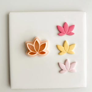 Lotus No. 3 Flower Clay Cutter | Polymer Clay Cutter for DIY Spiritual Earrings Zen Jewelry and Handmade Boho Accessories
