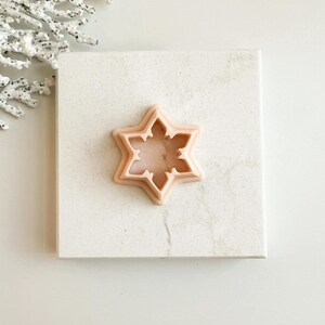 Snowflake No. 2 Clay Cutter | Winter Snowflake Polymer Clay Cutter for DIY Earrings and Baking