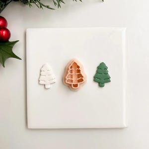 Rustic Tree Clay Cutter | Polymer Clay Cutter for DIY Christmas Earrings Nature-Themed Jewelry and Handmade Seasonal Accessories