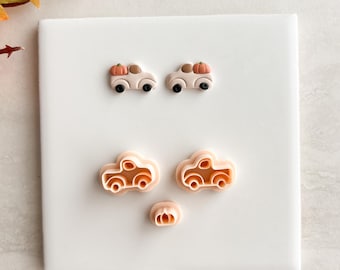 Truck Stud No. 2 Clay Cutter  |  Farmhouse Truck Polymer Clay Cutter for Fall Earrings and Autumn Theme Crafts