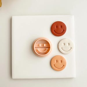 Smiley Face Clay Cutters | Polymer Clay Cutters for DIY Fun Earrings Cute-Themed Jewelry and Handmade Happy Accessories