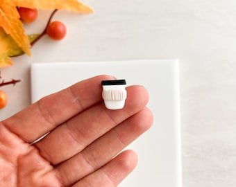 To Go Latte No. 3 Clay Cutter  |  Pumpkin Spice Latte Polymer Clay Cutter for Fall Earrings and Autumn Theme