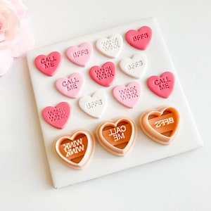Valentine Heart Trio No. 2 Clay Cutter | Love-Themed Polymer Clay Cutter for DIY Jewelry, Baking and Crafts
