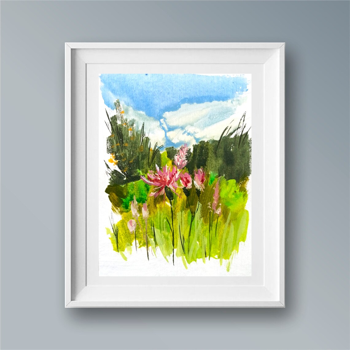 Landscape painting Landscape watercolor landscape wall art | Etsy