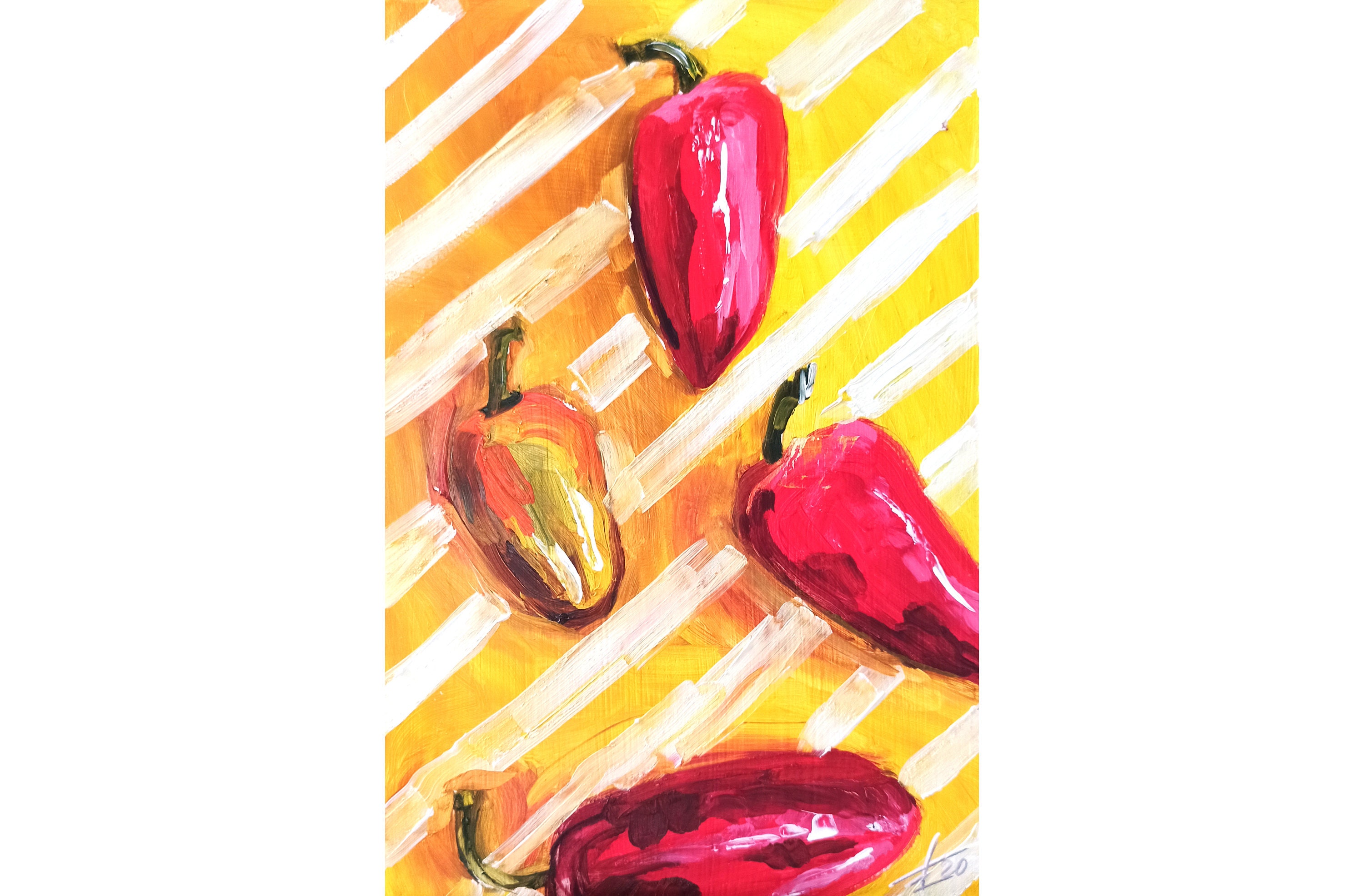 Pepper Painting Original Art Vegetables Still Life Grisaille Wall Art 15.5 by 19.5 by Svetlana Pepper Painting Original Art Vegetables Still Life Grisaille Wall Art 15.5 by 19.5 by Svetlana