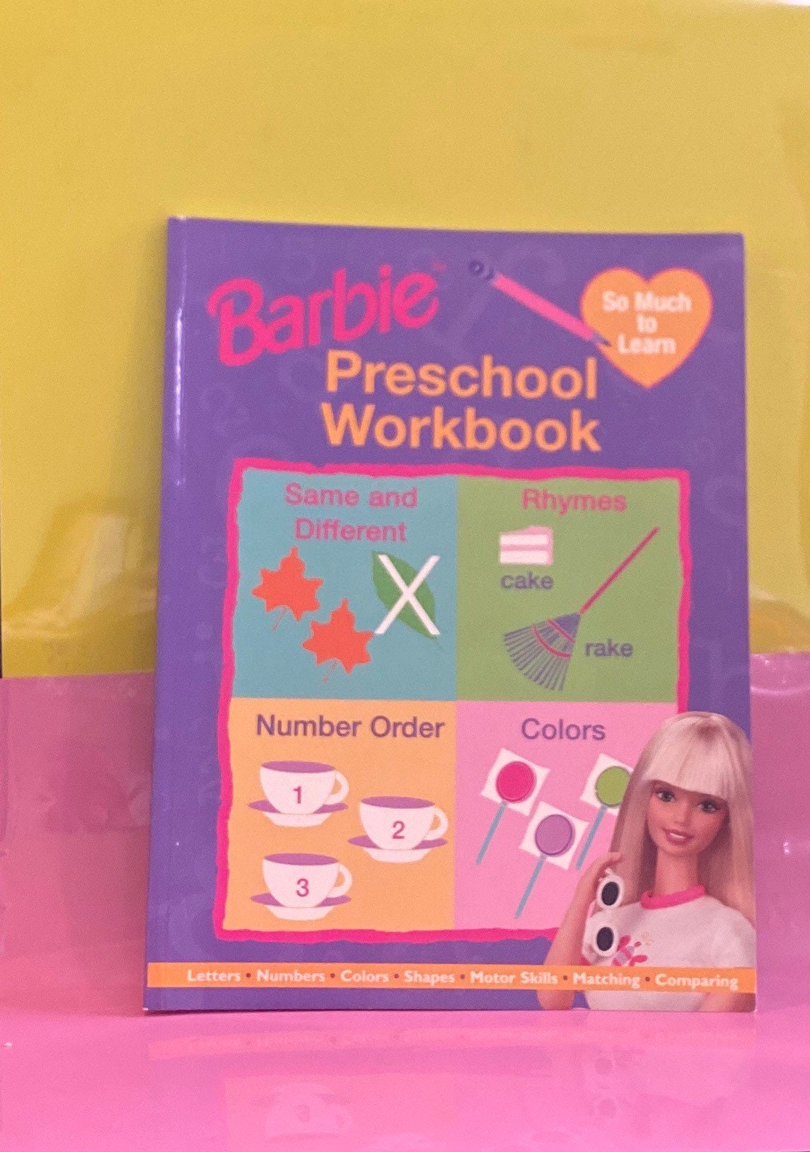 NEW Barbie Preschool workbook ~Vintage~1999