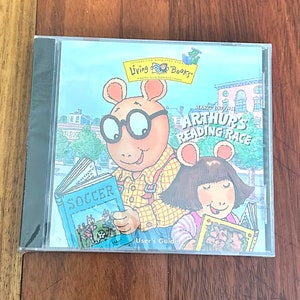 La course à la lecture d&#39;Arthur vintage scellée ~ Interactive Living Books ~ 1996 ~ CD-ROM PC
