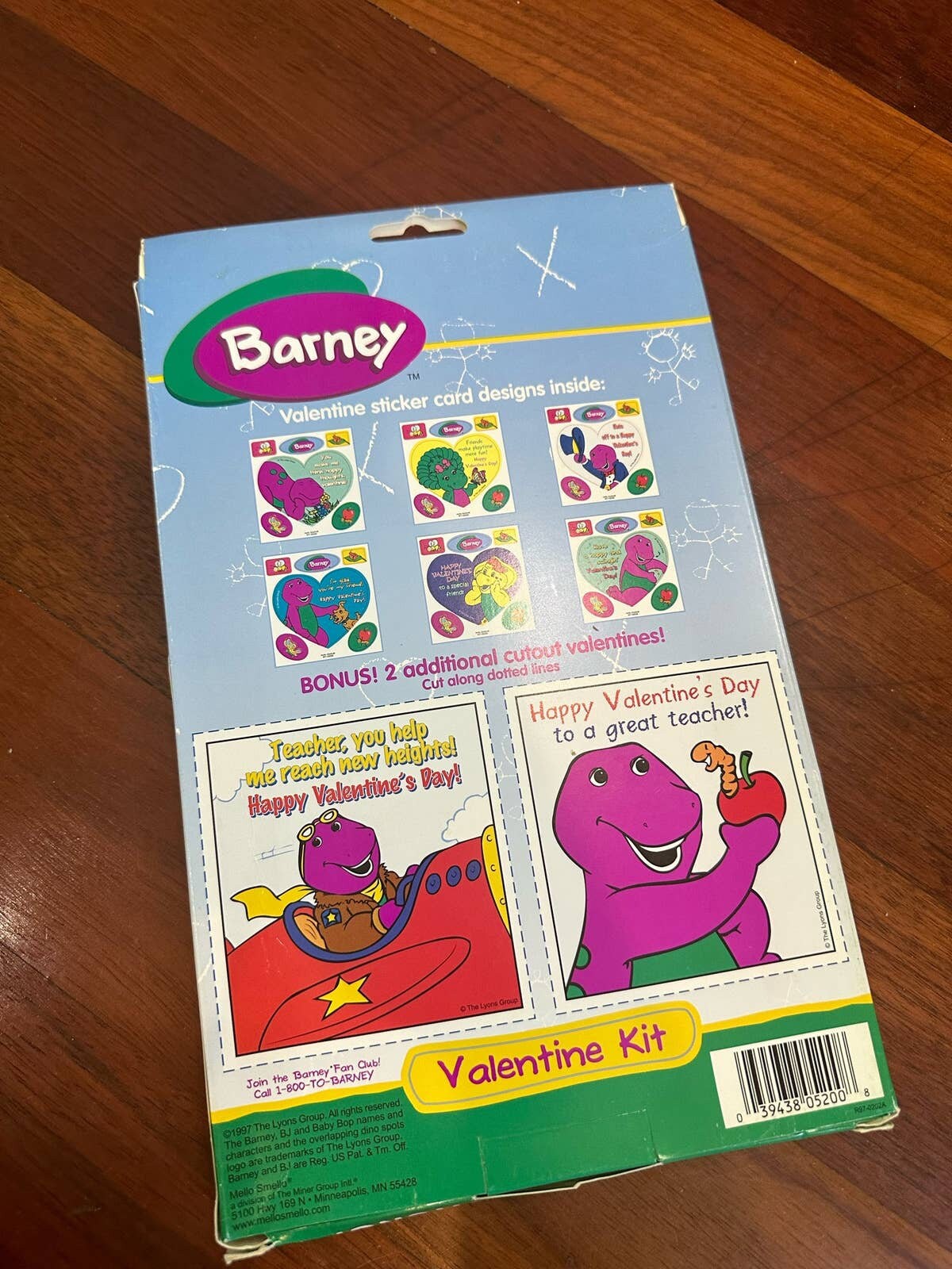 Rare Barney My 1st Valentine Sticker Kit 1997 - Etsy
